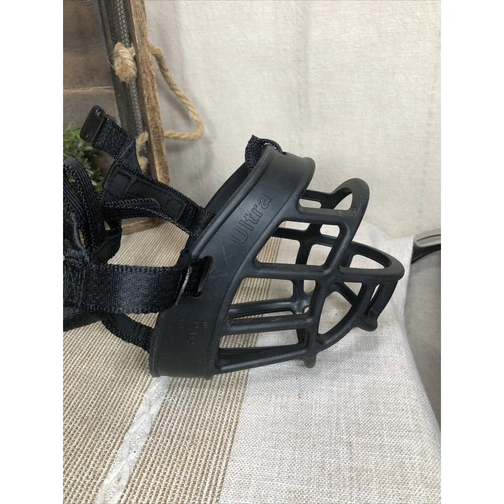 Baskerville Ultra Dog Muzzle Size 5 – Basket Style – Large Dogs – adjustable